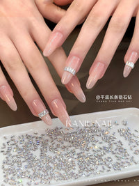 5A Flashing Silver Zircon Nail Art Rhinestones Mini Flatback K9 Nail Decorations