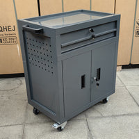 Double Door Automotive Repair Tool Cabinet Workshop Hardware Storage Mobile Drawer Cart