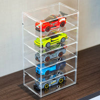 Diecast Model Car Display Case for Hot Wheels Tomica 1:64 1:32 1:18 Scale Vehicles Multi-Layer Transparent Storage Box