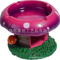 Mushroom Bird Feeder Ashtray Outdoor Garden Decor