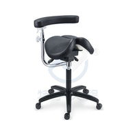 Ergonomic Dental Saddle Stool with Wheels for Clinic, Lab, Salon