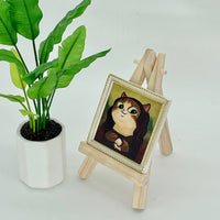 1:12 Dollhouse Miniature Gold Carved Frame Resin Wall Art