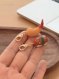 Mini Sushi Food Keychain Japanese Style Hand-rolled Sushi Pendant Bag Charm Earphone Charm Exquisite Gift