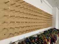 Wooden Thread Spool Holder Wall Mount for Sewing and Craft Organization