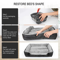 All-Season Pet Bed for Cats and Dogs, Warm Arctic Velvet Cushion for Small to Large Pets