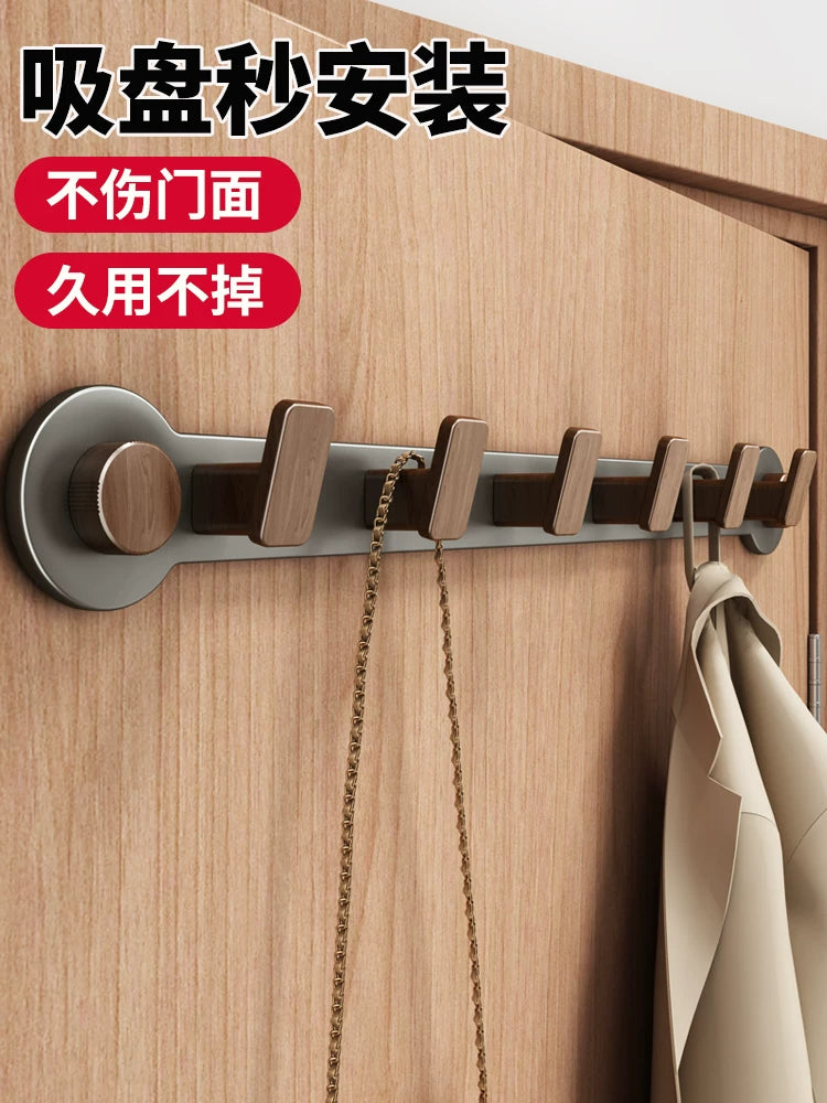 Suction Cup Over-the-Door Hook Rack for Clothes and Coats, Punch-Free Heavy Duty Organizer