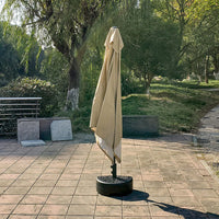 Half Patio Umbrella Outdoor Wall-Mounted Sunshade with Adjustable Height for Balcony Garden
