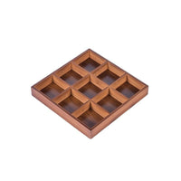 Walnut Wood Divided Serving Tray for Hot Pot Dishes, Snacks, Dried Fruits, and Tea Desserts
