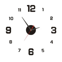 DIY Luminous Wall Clock Modern Self-Adhesive Large 3D Sticker Clock for Living Room Bedroom Decor