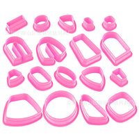 18-Piece Polymer Clay Earring Cutters Set for DIY Jewelry Making