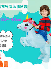Inflatable Unicorn Costume for Kids and Adults - Halloween, Carnival, and Party Ride-On Outfit