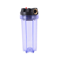 10-inch Transparent Water Filter Housing for Whole House Sediment Pre-filtration System with Copper Ports