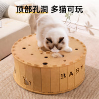 Felt Cat Tunnel Bed and Hideaway Toy, Donut Style, Warm Indoor Nest for All Seasons