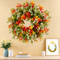 Autumn Eucalyptus and Gypsophila Wreath for Front Door Decor