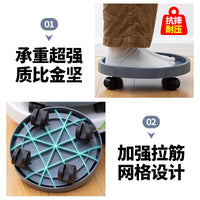 Heavy-Duty Rolling Plant Caddy with Water Tray - Resin Plant Pot Mover with Wheels