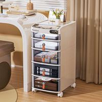 Desktop Storage Cabinet with Lock, Password Protected Mini Drawer Organizer for Stationery and Small Items