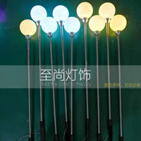 LED Luminous Sphere Reed Light Outdoor Waterproof Garden Lawn Lamp with Stainless Steel Pole