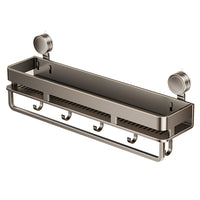 Suction Cup Bathroom Shelf Wall-Mounted No-Drill Storage Rack for Toilet Vanity