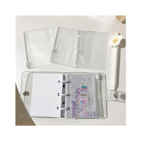 Mini 3-Hole Binder Refill Pages and PVC Storage Sleeves for Planners
