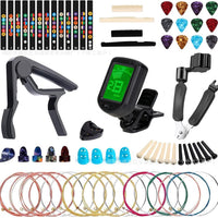 Guitar Accessories Kit with Strings, Tuner, Capo, Picks, and More
