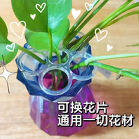 Transparent Floral Arranging Support Base for Vases - Orchid & Flower Stem Holder