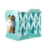 Retractable Metal Bookends for Desk Organization, Heavy Duty Book Holder for Students and Office