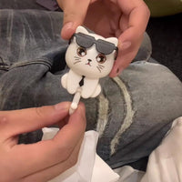 Cute Cartoon Cat Key Hook Multi-functional Snap-on Entryway Organizer for Glasses and Coats