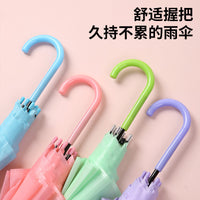 Transparent Semi-Automatic Long Handle Umbrella for Men and Women