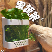 Quail Chicken Fruit Vegetable Feeder Rack for Cages