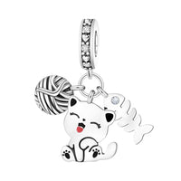DIY Charm Bracelet Pendant Beads & Safety Chains for Jewelry Making