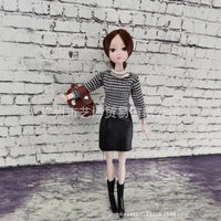 Fashion Plaid Skirt Set for 1/6 Scale Doll Outfits