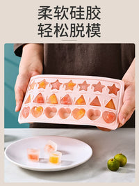 3-in-1 Silicone Ice Cube Tray with Lid and Storage Bin, Food-Grade Ice Maker for Home Freezer