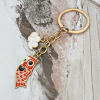 Japanese Style DIY Koi Fish Cloud Enamel Alloy Charms for Jewelry Making and Bag Decoration