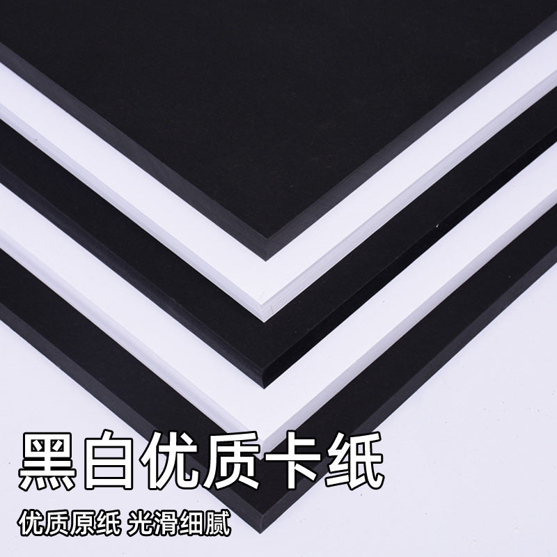 A4/A3 Black and White Cardstock, Thickened Art Sketch Paper for Business Cards and Crafts