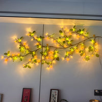 LED Rattan Vine String Lights for Christmas Indoor Wall Decor, Bendable Branch Lights with Remote