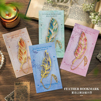 Feather Metal Bookmark with Tassel, Elegant Gift for Students and Teachers