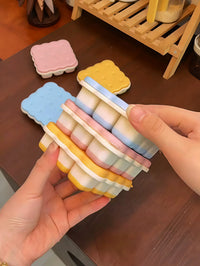 Reusable Silicone Ice Cube Tray with Storage Bin, Easy Release Food-Grade Ice Maker Mold for Home