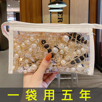 Pearl Brooch Pin Set for Waist Adjustment and Anti-Exposure