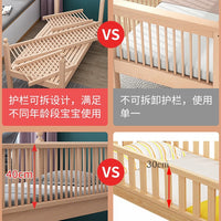 Solid Beech Wood Toddler Bed with Guardrail, Eco-Friendly Baby Co-Sleeper, Kids' Floor Bed