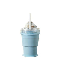 2-in-1 Silicone Collapsible Ice Ball Maker Water Bottle & Portable Coffee Cup