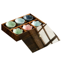 Japanese Style Afternoon Tea Dessert Plate Set Solid Wood Fruit Tray Divided Snack Platter Zen Home Teahouse Fruit Holder