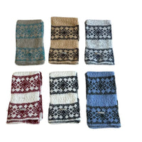 Alpaca Wool Blend Snowflake Knit Scarf for Men and Women, Warm Winter Accessory