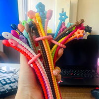 Colorful Silicone Cable Ties for DIY Keychains, Bag Charms, and Cable Management
