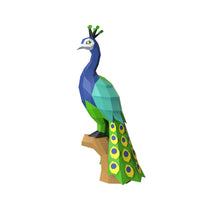 DIY Peacock Geometric Papercraft Kit for Home Decor