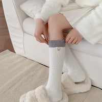 Coral Fleece Thickened Warm Mid-Calf Socks for Autumn/Winter