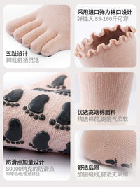2026 New Anti-Slip Yoga Pilates Five-Toe Socks for Women, Mid-Calf Indoor Fitness Sports
