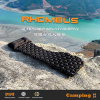 Outdoor Camping Sleeping Pad Lightweight Portable Moisture-proof Inflatable Mattress with Built-in Pump for Backpacking Hiking