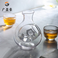 Japanese Style Crystal Glass Ice Wine Decanter Sake Pot Cold Brew Coffee Server
