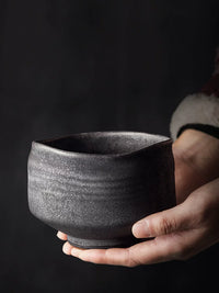 JiuTu Japanese Style Ceramic Matcha Bowl and Whisk Set