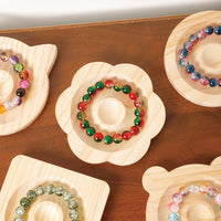 Solid Wood Jewelry Display Tray for Bracelets and Bangles, Beading Design Organizer
